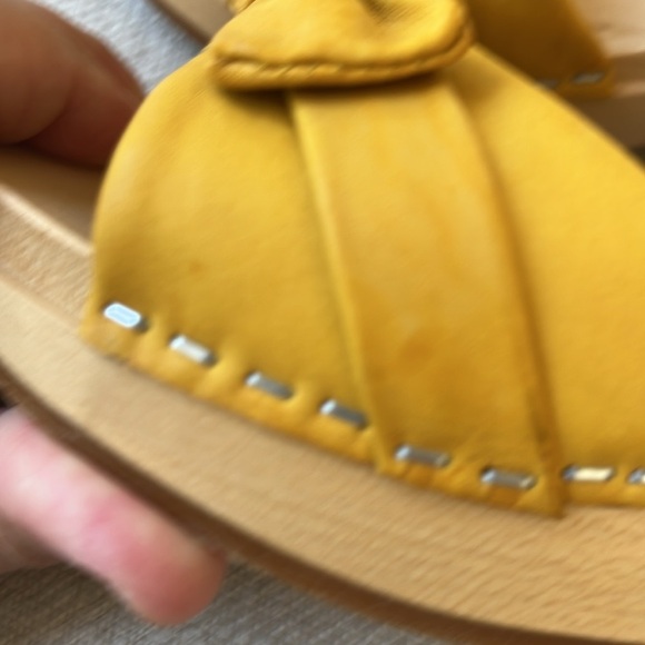 Anthropologie Yellow Swedish Hasbeens NWT Bow Clog Sandal Best Style!!!🌈 🌸☀️ - Picture 12 of 16